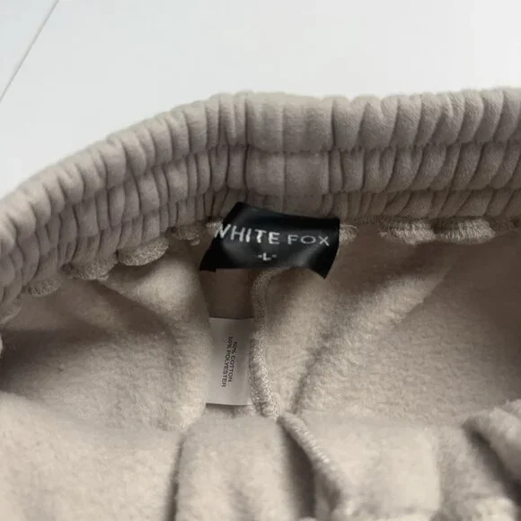 White Fox Vol 3 Sweatpants Joggers Womens Large Greige - Picture 5 of 8
